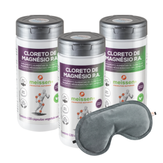 Cloreto de Magnésio P.A 120 cápsulas | Kit com 03 UN