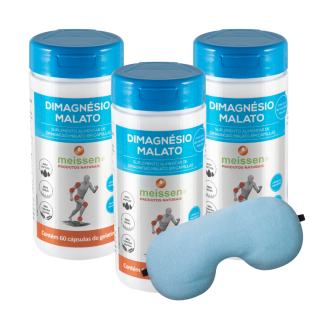 Dimagnésio Malato 100%  60 cápsulas | Kit com 03 UN