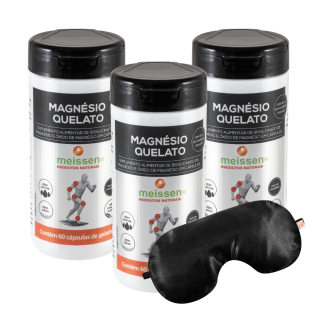 Magnésio Quelato 60 Cápsulas | Kit com 03 UN