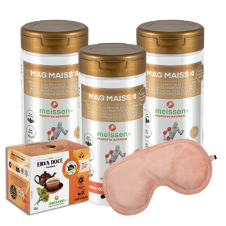 Mag Maiss 4   60 cápsulas | Kit com 03 UN + (Chá de Erva Doce - Venc 08/2026)